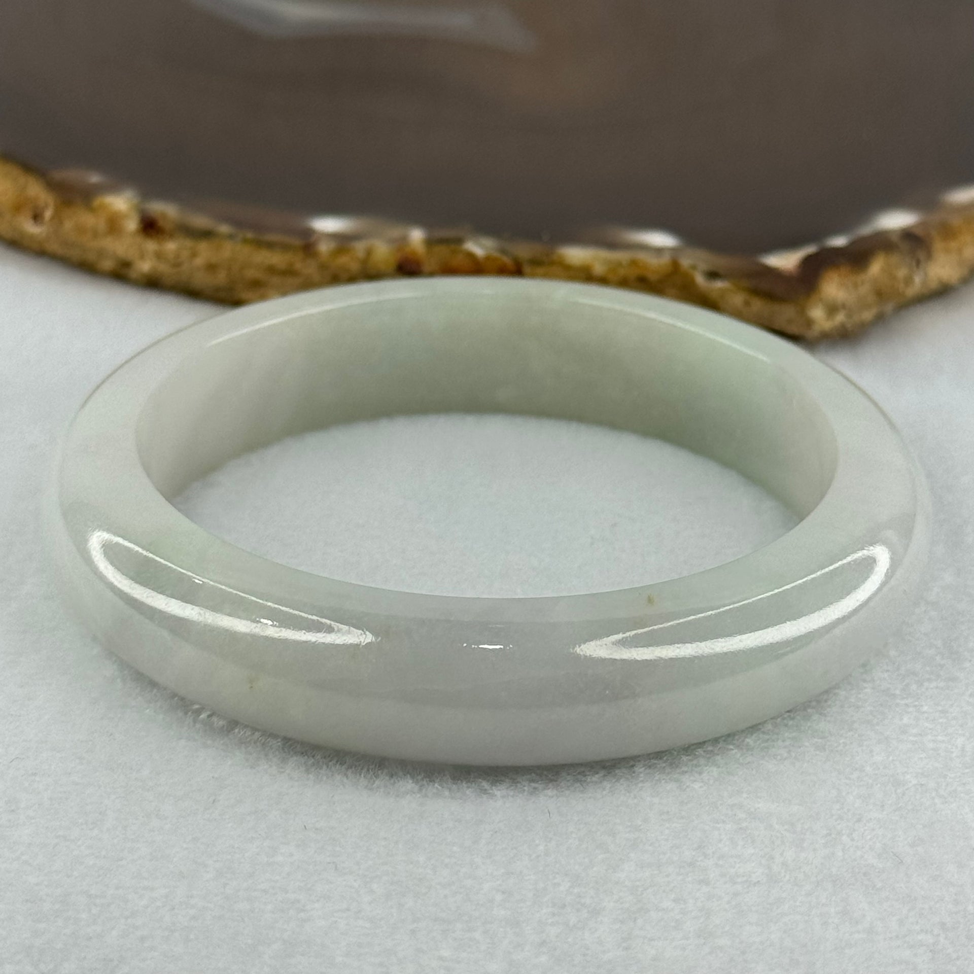 Type A Faint Lavender and Faint Green with Yellow Patches Jadeite Bangle Internal Diameter 58.2mm 67.56g 13.3 by 9.0mm (Internal Line) - Huangs Jadeite and Jewelry Pte Ltd