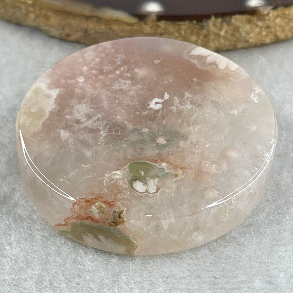 Natural Pink Flower Agate Oval Bangle Set | (68.69g | 55.6mm ID | 9.0 x 6.9mm | Blooming Self-Love & Emotional Renewal Anchor, Feng Shui Harmony & Sovereign Guifei Stacking Bangle Set) - Huangs Jadeite and Jewelry Pte Ltd