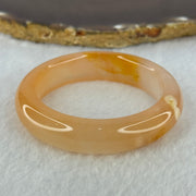Transparent Peach Yellow Quartzite Jade Bangle 天山水沫玉手镯 43.05g Internal Diameter 48.3mm 13.3 by 9.3mm - Huangs Jadeite and Jewelry Pte Ltd