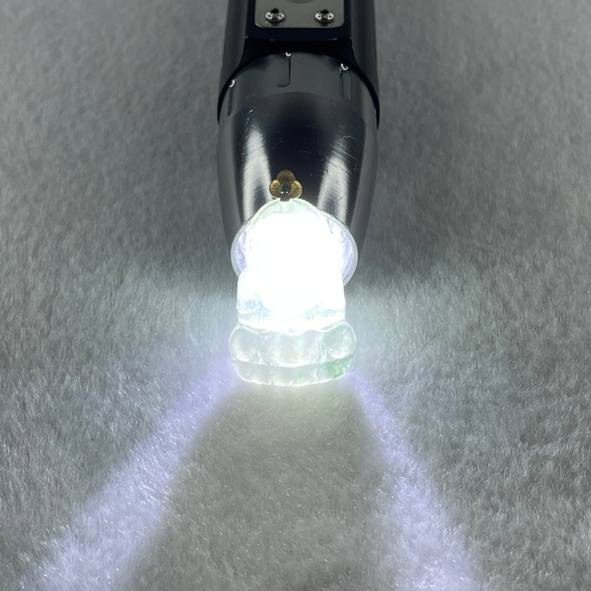 18K 750 Yellow Gold Type A Natural Icy Light Green with Blueish Green Piao Hua Flora Jadeite Guan Yin Pendant 3.58g 27.3 by 19.1 by 3.8mm - Huangs Jadeite and Jewelry Pte Ltd