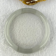 Grey Sodium Feldspar Jade Bangle Internal Diameter 61.8mm 58.62g 13.8 by 8.6mm (Close to Perfect) - Huangs Jadeite and Jewelry Pte Ltd