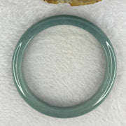 Type A Blueish Green Jadeite Bangle Inner Diameter 54.7mm 32.15g 9.1 by 6.8 (Perfect) - Huangs Jadeite and Jewelry Pte Ltd
