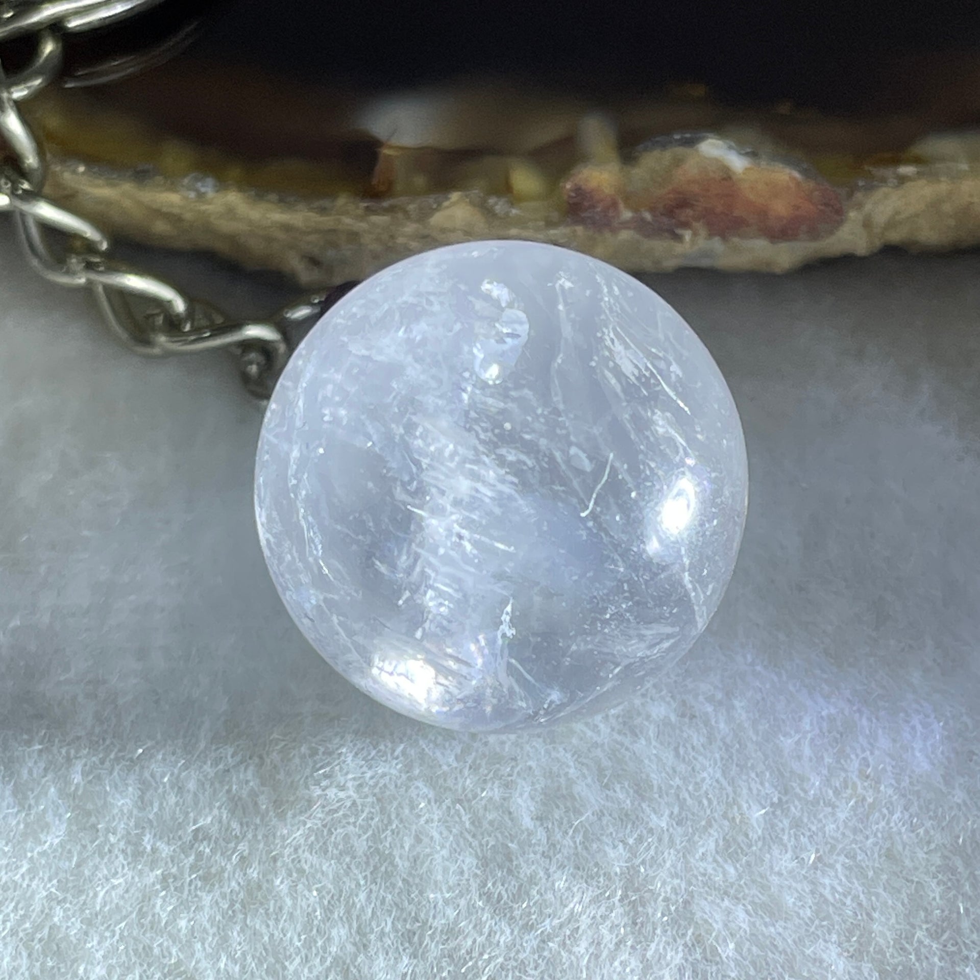Natural Clear Quartz Mini Ball Charm 14.77g 20.3mm - Huangs Jadeite and Jewelry Pte Ltd