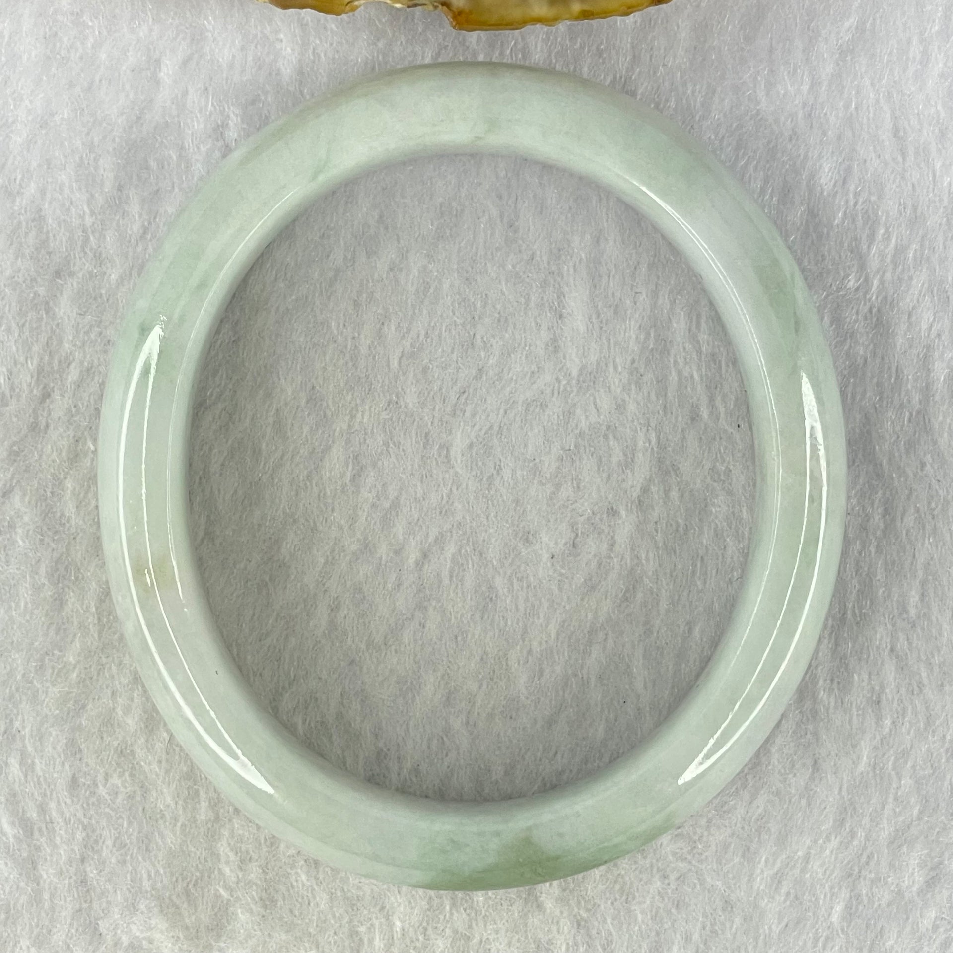 Type A Lavender and Green Jadeite Oval Bangle Internal Diameter 51.4mm 43.39g 13.1 by 7.2mm (Very Slight Internal Lines) - Huangs Jadeite and Jewelry Pte Ltd