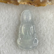 Type A Icy Colourless to White Jadeite Guan Yin Pendant 4.09g 31.8 by 17.2 by 4.7mm - Huangs Jadeite and Jewelry Pte Ltd