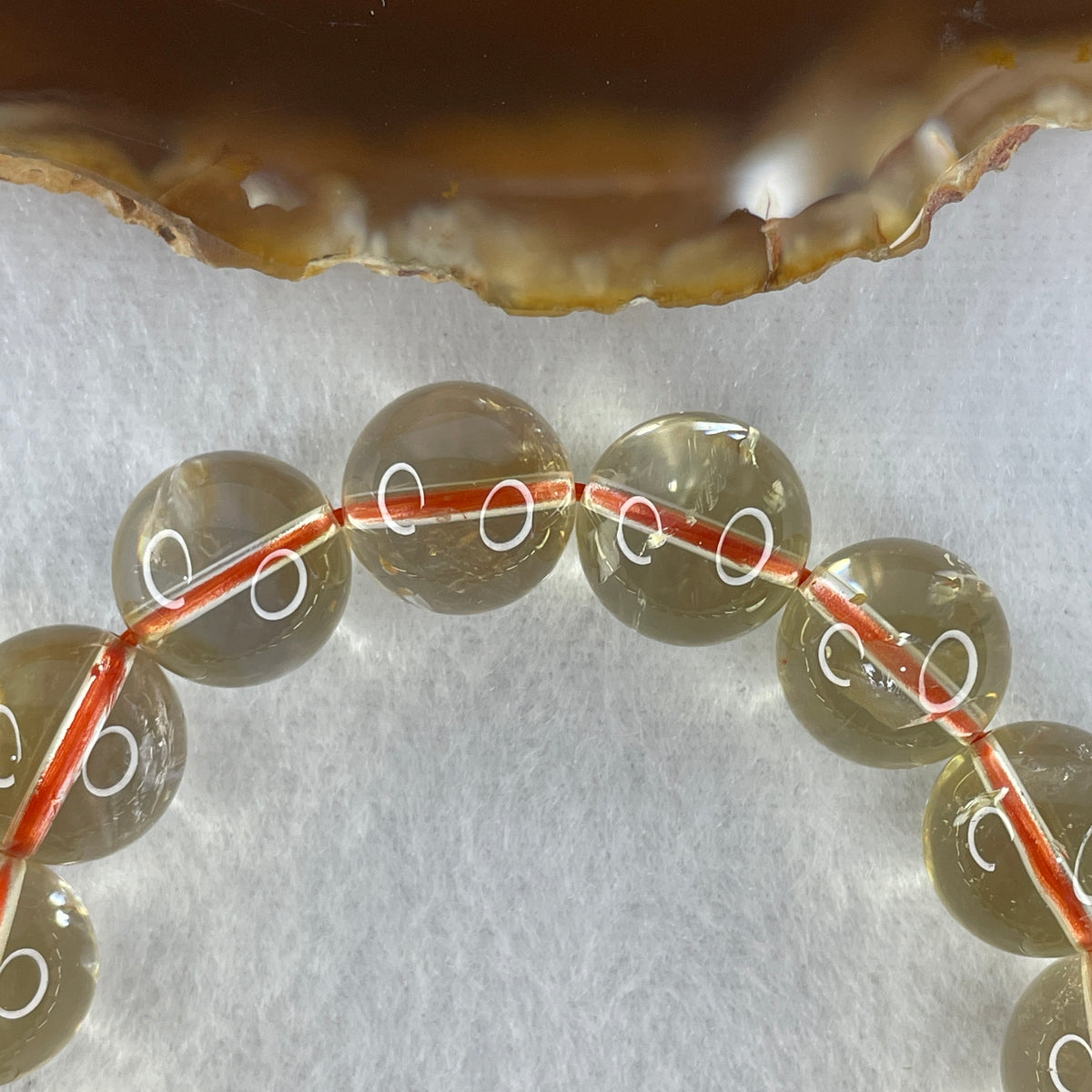Certified Above Average Grade Natural Yellow Citrine Crystal Beads Bracelet | 12.6mm Golden Merchant's (46.96g | 17cm Wrist Sizing | 17 Beads)