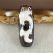 Natural Powerful Tibetan Old Oily Agate Green Tara Dzi Bead Heavenly Master (Tian Zhu) 绿度母天珠 4.78g 28.4 by 10.6mm - Huangs Jadeite and Jewelry Pte Ltd