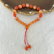 Natural Carnelian Agate Beads Bracelet 13.00g 13.5cm 8.1mm 24 Beads - Huangs Jadeite and Jewelry Pte Ltd