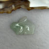 Type A Lavender and Green Jadeite Rabbit Charm 3.02g 18.5 by 7.2 by 13.8mm - Huangs Jadeite and Jewelry Pte Ltd
