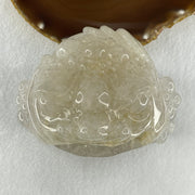 Natural White Agate with Citrine 3 Legged Toast Display 800.5g 113.0 by 85.0 by 90.0mm - Huangs Jadeite and Jewelry Pte Ltd