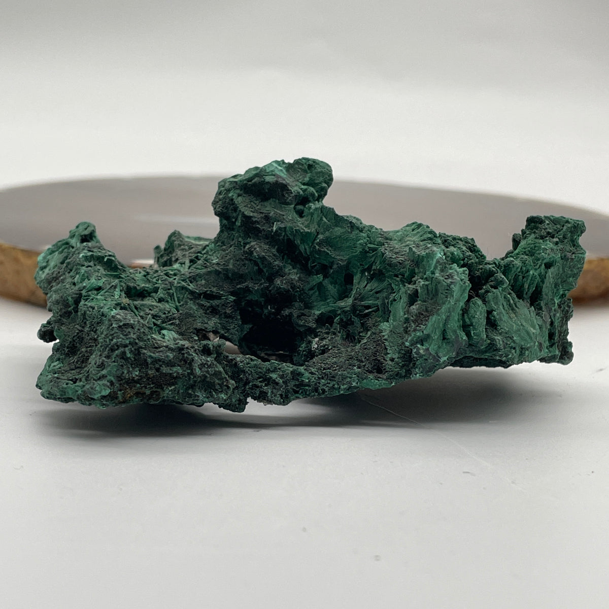 Natural Malachite Rough Mini Display | (115.68g | 86.5 x 63.4 x 35.0mm | Catalyst, "Stone of Transformation" Financial Growth & Leadership Shield, Feng Shui Prosperity & Space Harmonizer)