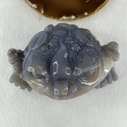 Natural Purpleish Wuji with White Agate with Amethyst 3 Legged Toast Display 1,382.4g 157.0 by 108.0 by 85.0mm - Huangs Jadeite and Jewelry Pte Ltd