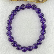Very Good Grade Natural Amethyst Bracelet 23.10g 16.5cm 9.3mm 22 Beads - Huangs Jadeite and Jewelry Pte Ltd