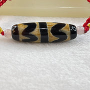 Natural Powerful Tibetan Old Oily Agate Double Tiger Tooth Daluo Dzi Bead Heavenly Master (Tian Zhu) 双虎呀天诛 8.54g 38.0 by 11.9 mm - Huangs Jadeite and Jewelry Pte Ltd