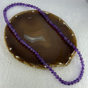 Good Grade Natural Amethyst Necklace 39.71g 52cm 7.3 by 79 Beads - Huangs Jadeite and Jewelry Pte Ltd