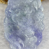 Very Rare Grand Master Semi Icy Type A Intense Lavender Jadeite Dragon 60.71g 68.0 by 39.20 by 16.8mm with Wooden Stand - Huangs Jadeite and Jewelry Pte Ltd