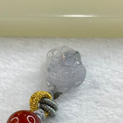 Type A Lavender Jadeite Pixiu Handphone Charm 2.77g 17.5 by 10.3 by 6.6mm - Huangs Jadeite and Jewelry Pte Ltd