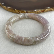 Natural Purple Flower Agate Bangle 58.74g Internal Diameter 57.8mm 12.0 by 11.5mm (Perfect) - Huangs Jadeite and Jewelry Pte Ltd