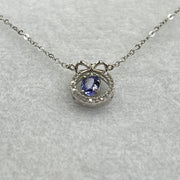 Natural Amethyst in S925 Sliver Necklace 1.85g by 5.5 by 3.6 by 2.2mm - Huangs Jadeite and Jewelry Pte Ltd