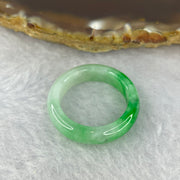 Type A Green with Spicy Green Piao Hua Jadeite Ring 3.49g 5.7 by 3.5 mm US 8.25 / HK 18 (Very Slight Internal Line) - Huangs Jadeite and Jewelry Pte Ltd