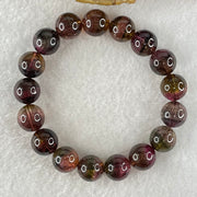 Good Grade special Dark Bi/Tri Color Natural Tourmaline Crystal Bracelet 电气石 37.34g 16cm 11.2mm 17 Beads - Huangs Jadeite and Jewelry Pte Ltd