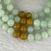 Type A Apple Green and Yellow Jadeite Beads Necklace 70.91g 7.2mm 108 Beads - Huangs Jadeite and Jewelry Pte Ltd
