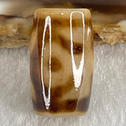 Natural Powerful Tibetan Old Oily Agate Patina Guiren Tairen Human Dzi Bead Totem Amulet Heavenly Master (Tian Zhu) 贵人天诛 4.75g 19.8 by 11.8mm - Huangs Jadeite and Jewelry Pte Ltd