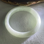 Type A Light Blueish Green Jadeite Bangle 54.57g Inner Diameter 55.1mm 12.4 by 8.4mm (Internal Line) - Huangs Jadeite and Jewelry Pte Ltd