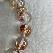 Good Grade Natural Red with Orange Ferruginous Quartz Beads Bracelet 39.60g 16cm 13.6mm 1 Bead - 11.8mm 15 Beads - Huangs Jadeite and Jewelry Pte Ltd