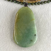 Natural Type A Green with Yellowish Jadeite Shan Shui with Gui Ren Pendant 127.68g 75.0 by 44.7 by 14.7mm - Huangs Jadeite and Jewelry Pte Ltd