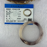 Purple with Dark Purple Piao Hua Quartzite Jade Bracelet Internal Diameter 天然水沫玉手镯 58.2mm 52.36g 12.8 by 9.0mm - Huangs Jadeite and Jewelry Pte Ltd