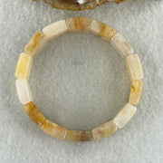 Natural Ferruginous Quartz Bracelet 39.03g 17cm 14.1 by 14.2 by 6.6mm 14 pcs - Huangs Jadeite and Jewelry Pte Ltd