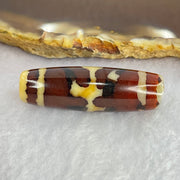 Natural Powerful Tibetan Old Oily Agate Patina Guiren Tairen Human Dzi Bead Totem Amulet Heavenly Master (Tian Zhu) 贵人天诛 8.70g 37.7 by 12.1mm - Huangs Jadeite and Jewelry Pte Ltd