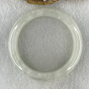 Natural Type A Jelly Faint Green to White Jadeite Bangle 57.86g Inner Diameter 53.8mm 12.7 by 8.1mm (External and Internal Lines) - Huangs Jadeite and Jewelry Pte Ltd