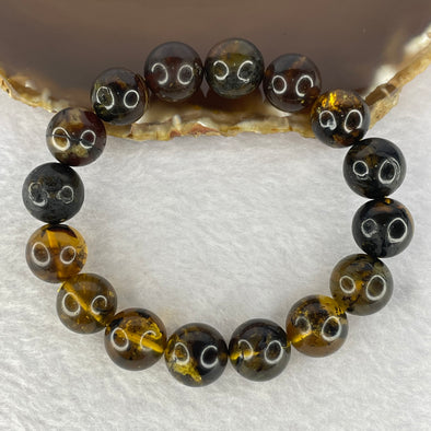 Natural Amber 琥珀 Beads Bracelet 21.71g 13.4 mm 16 Beads - Huangs Jadeite and Jewelry Pte Ltd