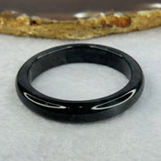 Type A Highly Translucent Black Grey Wuji Jadeite Baby Bangle 13.48g Internal Diameter 36.4mm 7.8 by 5.2mm (Very Slight External Rough) - Huangs Jadeite and Jewelry Pte Ltd