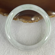 Natural Type A Jelly Light Green & Faint Lavender Jadeite Bangle | (49.99g | 52.1mm Inner Diameter | 11.8mm x 8.5mm | Perfect | Synergy, "Zi Qi Dong Lai" Noble Benefactor Magnet & Feng Shui Serenity Anchor) - Huangs Jadeite and Jewelry Pte Ltd