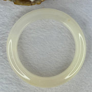 White Quartzite Jade Bangle 天山玉手镯 Internal Diameter 55.6mm 63.79g 14.2 by 10.3mm - Huangs Jadeite and Jewelry Pte Ltd