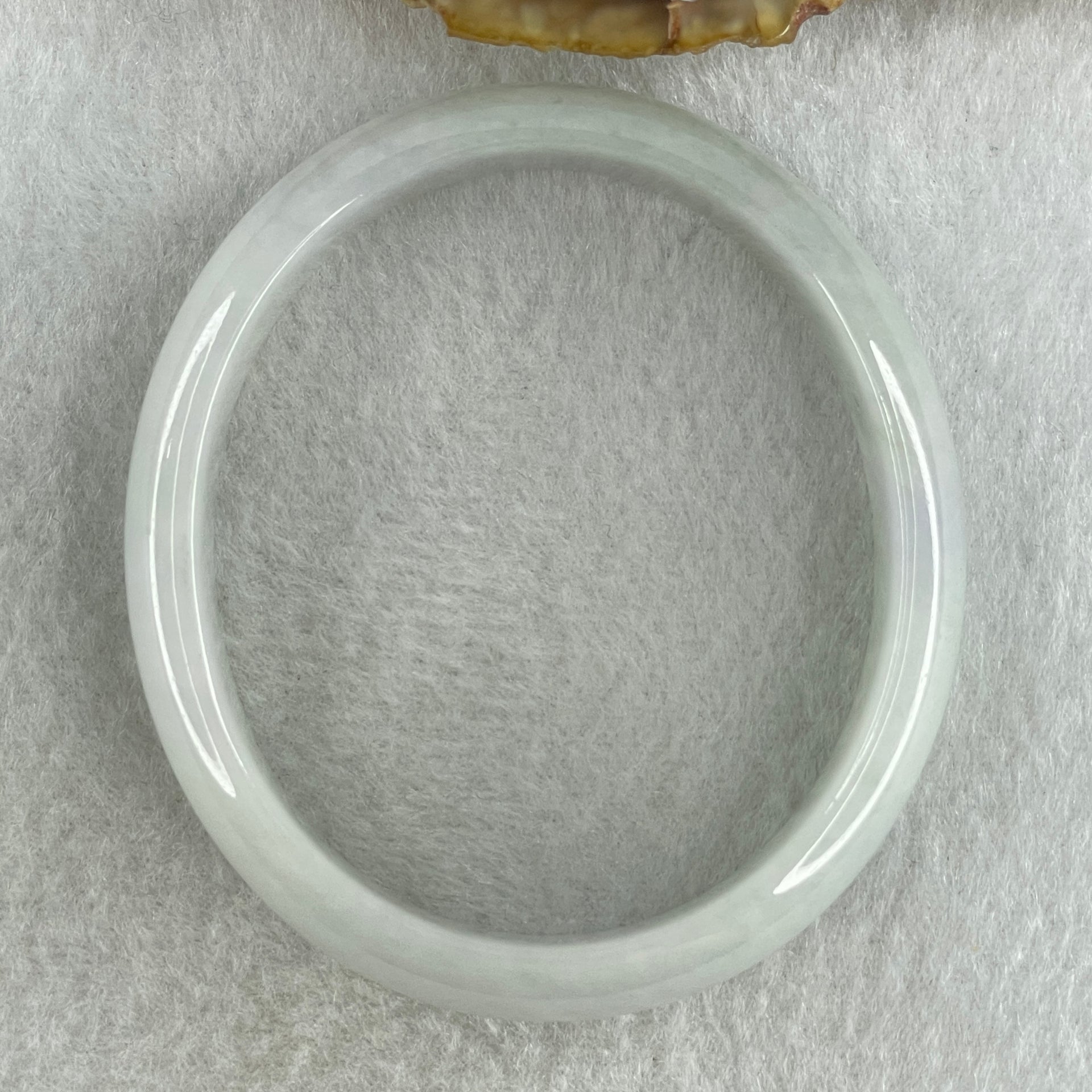Type A Natural Light Green Light Lavender Jadeite Oval Bangle 30.23g Inner Diameter 52.9mm 12.1 by 5.7mm (Close to Perfect) - Huangs Jadeite and Jewelry Pte Ltd