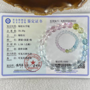 Very Very High Grade Transparent Natural Morganite Beryl Beads Bracelet 18.20g 16cm 8.4mm 24 Beads - Huangs Jadeite and Jewelry Pte Ltd