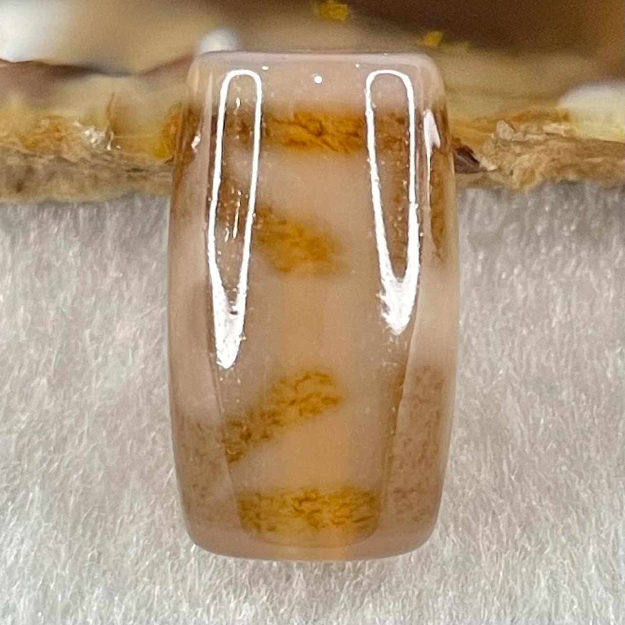 Natural Powerful Tibetan Old Oily Agate Patina Guiren Tairen Human Dzi Bead Totem Amulet Heavenly Master (Tian Zhu) 贵人天诛 4.82g 20.0 by 11.8mm - Huangs Jadeite and Jewelry Pte Ltd