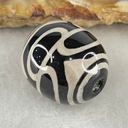 Natural Powerful Tibetan Old Oily Agate 6 Eyes Dzi Bead Heavenly Master (Tian Zhu) 六眼天诛 4.64g 16.0 by 14.4mm - Huangs Jadeite and Jewelry Pte Ltd