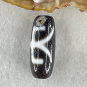 Natural Powerful Tibetan Old Oily Agate Patina Guiren Tairen Human Dzi Bead Totem Amulet Heavenly Master (Tian Zhu) 贵人天诛 5.77g 28.2 by 11.4mm - Huangs Jadeite and Jewelry Pte Ltd