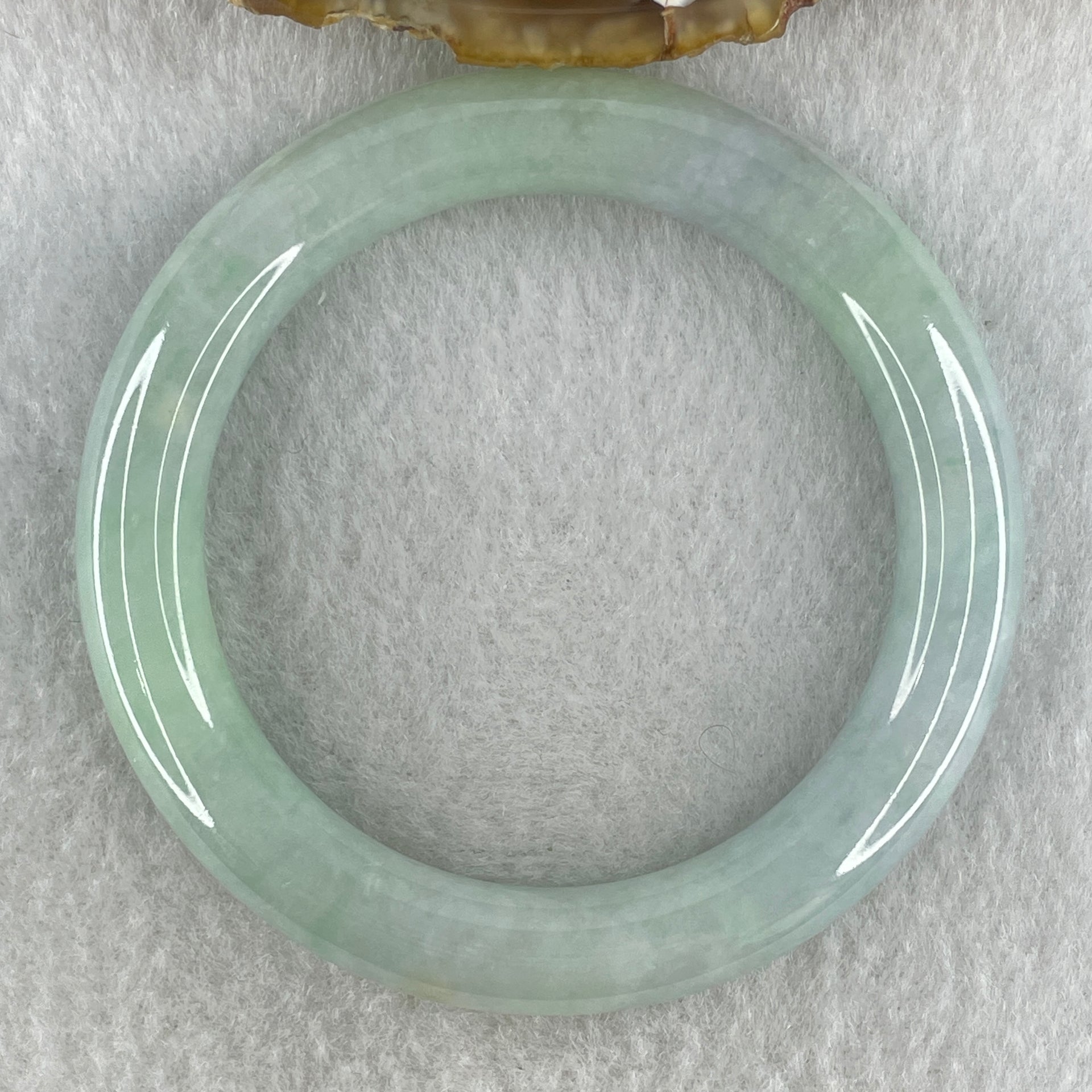 Type A Natural Light Green with Lavender Jadeite Bangle 43.74g Inner Diameter 51.0mm 9.5 by 9.5mm (Internal Lines) - Huangs Jadeite and Jewelry Pte Ltd