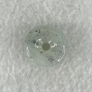 Type A Semi Icy Wuji Grey Jadeite Ping An Kou Donut Charm Pendant 3.46g 15.4 by 7.0mm - Huangs Jadeite and Jewelry Pte Ltd