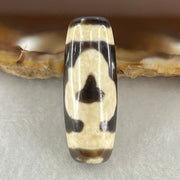 Natural Powerful Tibetan Old Oily Double Bodhi Tree Dzi Bead Heavenly Master (Tian Zhu) 菩提树天珠 5.06g 28.6 by 10.8mm - Huangs Jadeite and Jewelry Pte Ltd