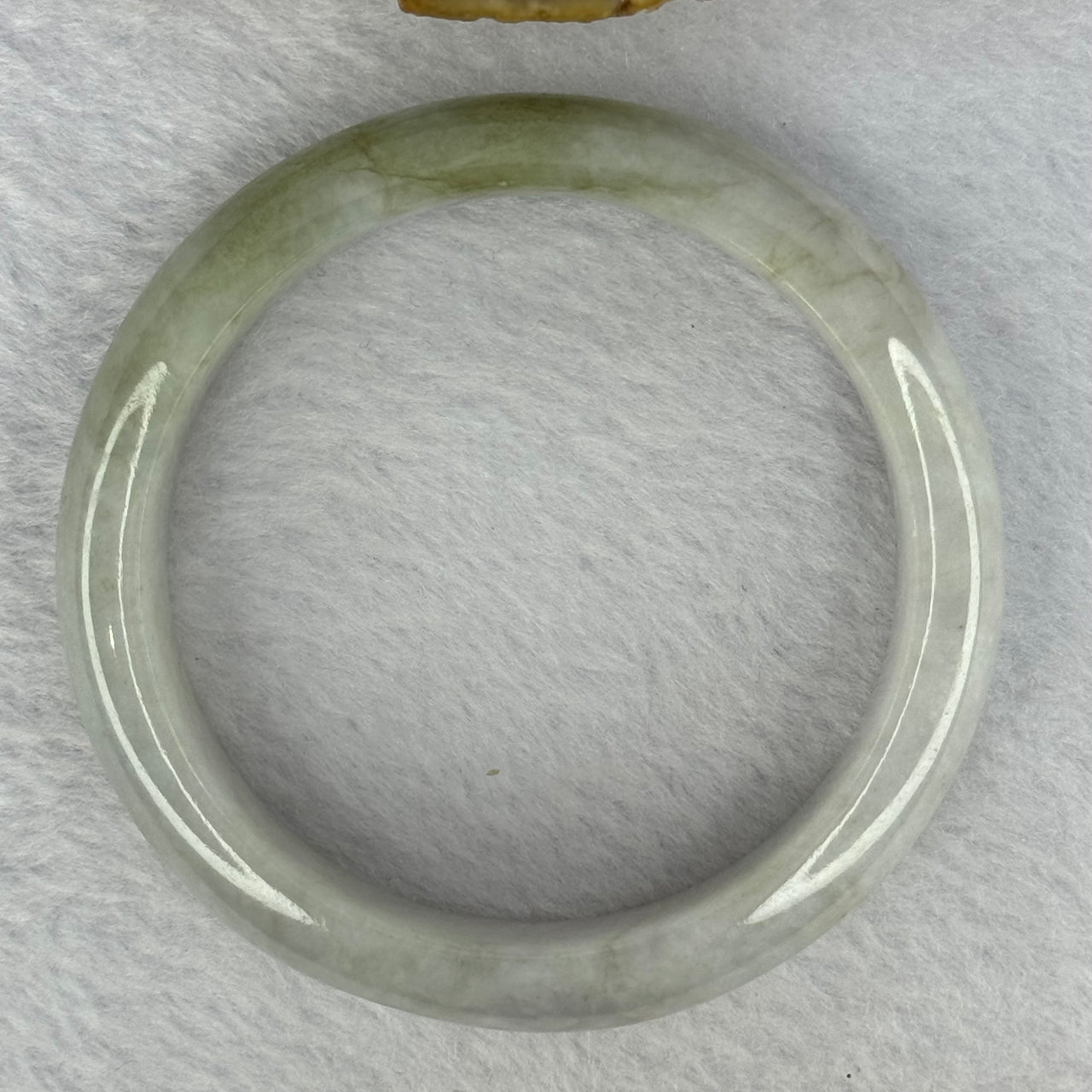 Type A Lavender with Green Patches Jadeite Bangle 56.41g Internal Diameter 55.7mm 13.6 by 8.3mm (Internal Lines) - Huangs Jadeite and Jewelry Pte Ltd