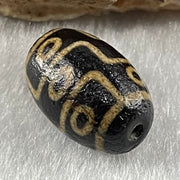 Natural Powerful Tibetan Old Oily Agate 9 Eyes Dzi Bead Heavenly Master (Tian Zhu) 九眼天诛 2.01g 14.2 by 9.9mm - Huangs Jadeite and Jewelry Pte Ltd