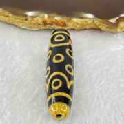 Natural Powerful Tibetan Old Oily Dark and Light Brown Agate 15 Eyes Dzi Bead Heavenly Master (Tian Zhu) 十五眼天诛 15.52g 58.5 by 13.3mm - Huangs Jadeite and Jewelry Pte Ltd