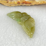 Type A Brownish Green Jadeite Butterfly Pendant 3.44g 32.9 by 14.8 by 6.1mm - Huangs Jadeite and Jewelry Pte Ltd
